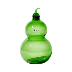 1500ml OTE Gourd Glass Cold Brew Pitcher, Lead-Free Borosilicate Glass Calabash Water Carafe, Hand Blown Transparent Glass Bottle for Tea, Wine, Flower Vase, Chinese Style Home Table Decor, 3 Colors Available