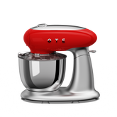 Batidora de pie multifuncional 6 en 1 OTE con tazón de acero inoxidable de 8,5 cuartos, picadora de carne con cabezal inclinable, licuadora de jugos, cortadora de vegetales, máquina para hacer pasta y galletas