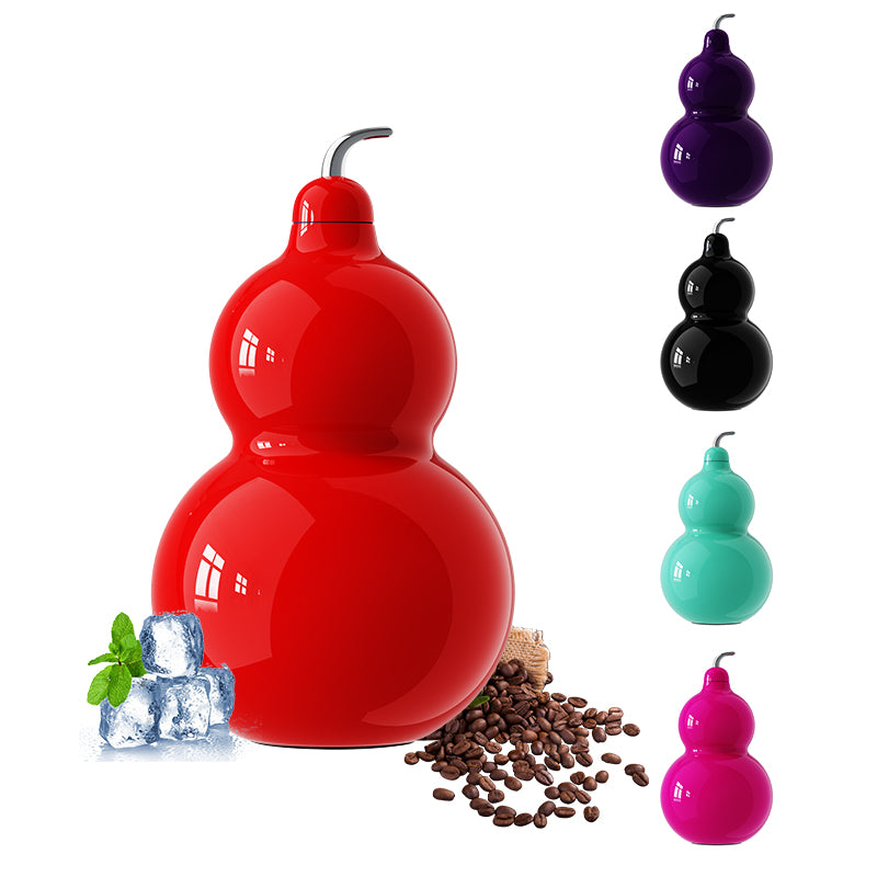 Botella de agua de acero inoxidable OTE con forma de calabaza, de metal, con correa para el hombro, portátil y duradera, ideal para gimnasio, viajes y uso diario, 300 ml.