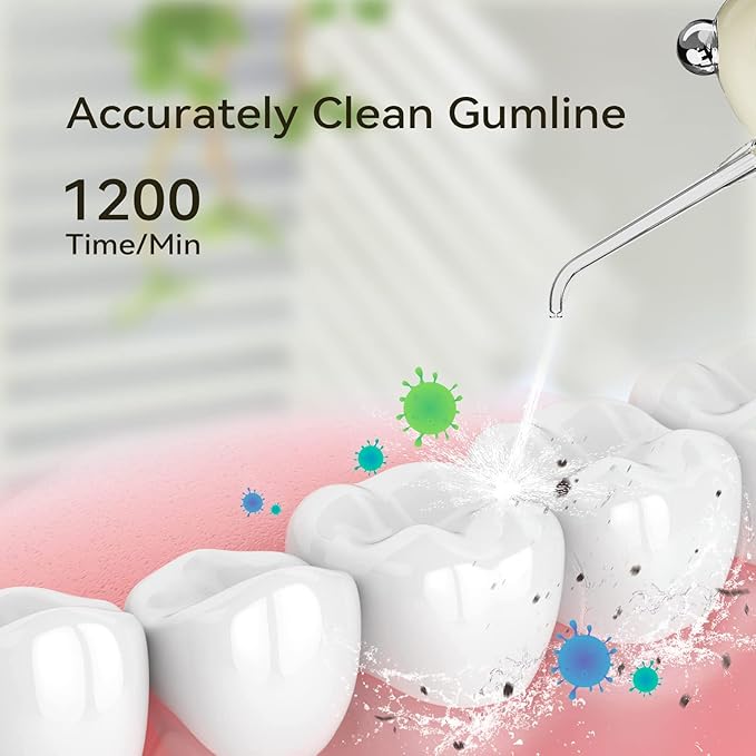 Hilos dentales de agua inalámbricos para dientes - OTE Portable Water Flosser - Mini Power Dental Flossers recargables para viajes y hogar, 3 modos e IPX7 impermeable, irrigador oral para dientes, encías, cuidado de aparatos ortopédicos